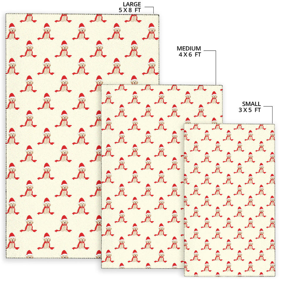 Golden Retriever Pattern Print Design 01 Area Rug