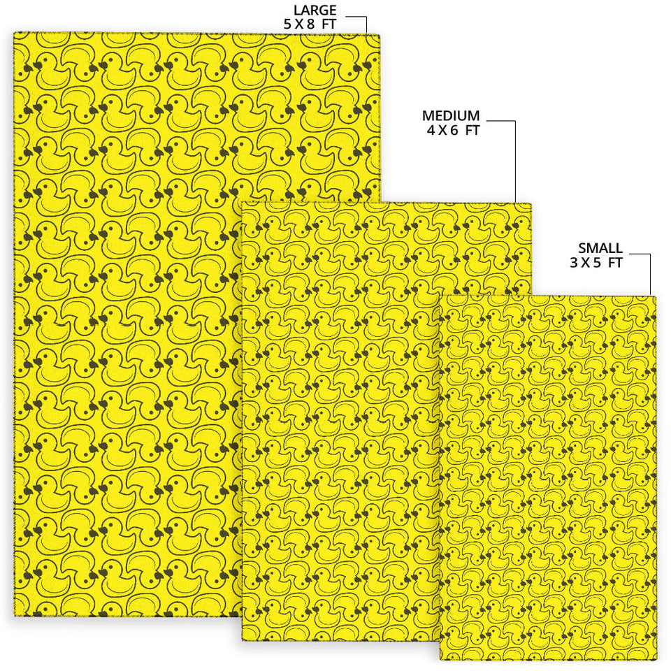 Duck Toy Pattern Print Design 02 Area Rug