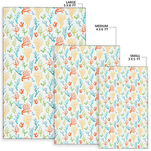 Coral Reef Pattern Print Design 02 Area Rug