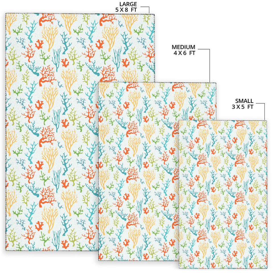 Coral Reef Pattern Print Design 02 Area Rug