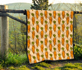 Carrot Pattern Print Design 04 Premium Quilt