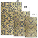 Arabic Star Gold Pattern Area Rug
