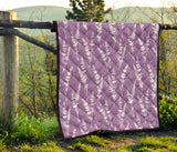 Lavender Flowers Purple Pattern Premium Quilt