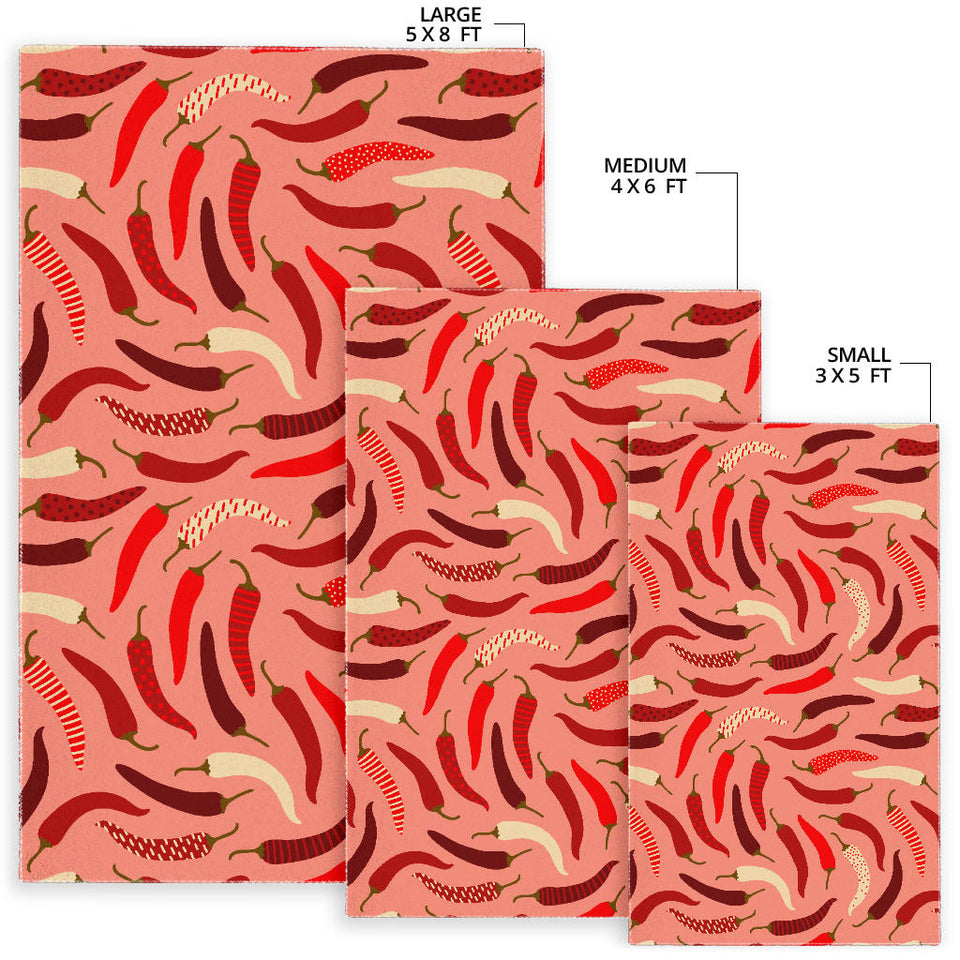 Beautiful Chili Peppers Pattern Area Rug
