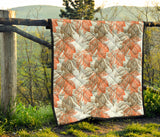 Cocoa Beans Cocoa Tree Pattern Premium Quilt