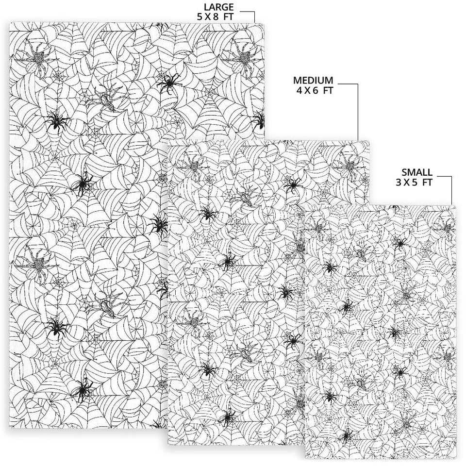 Spider Web Cobweb Pattern Area Rug