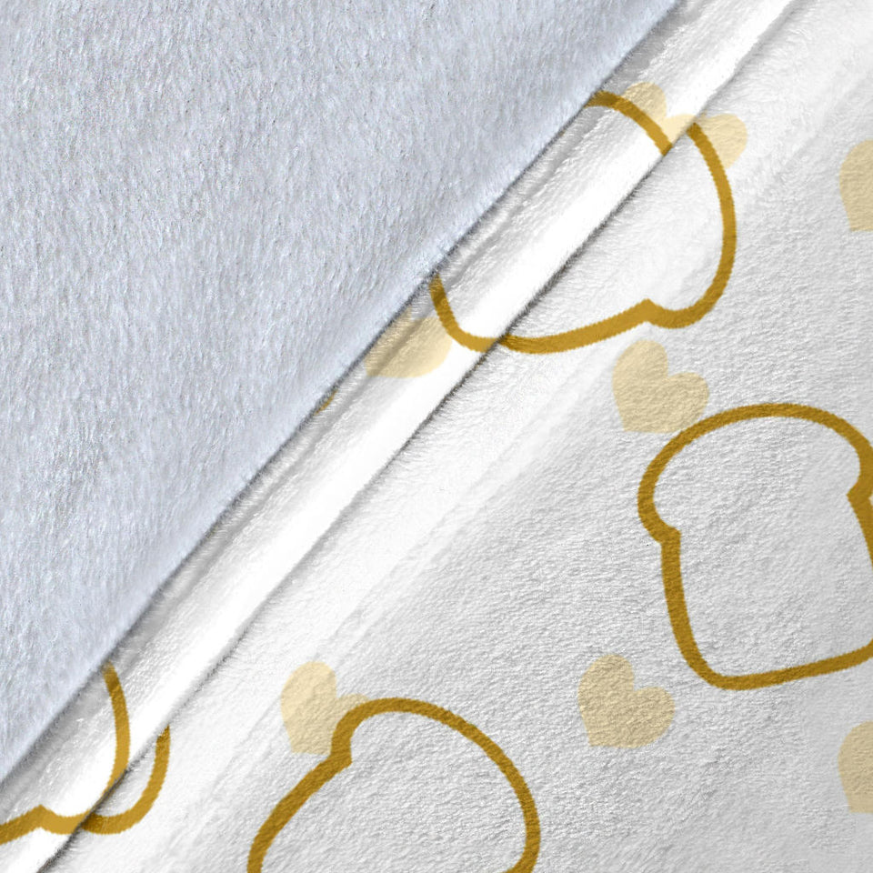 Bread Toast Pattern Print Design 01 Premium Blanket