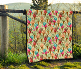 Colorful Ice Cream Pattern Premium Quilt
