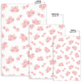 Pink Sakura Cherry Blossom Pattern Area Rug