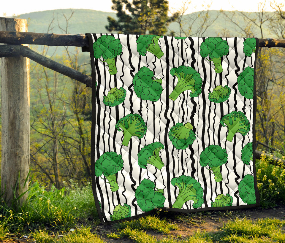 Cool Broccoli Pattern Premium Quilt