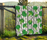 Cool Broccoli Pattern Premium Quilt