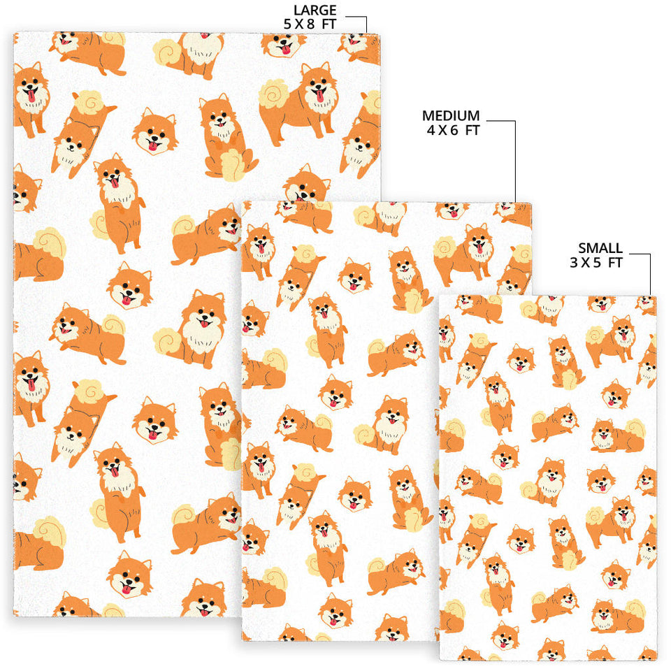 Brown Pomeranian Pattern Area Rug