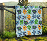 Alien Pattern Print Design 04 Premium Quilt