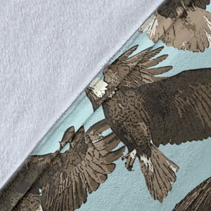 Eagle Pattern Print Design 01 Premium Blanket