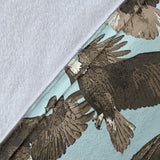 Eagle Pattern Print Design 01 Premium Blanket