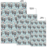Lovely Sea Otter Pattern Area Rug