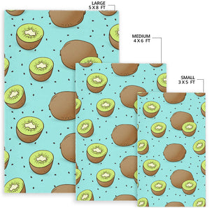 Kiwi Blue Background Area Rug