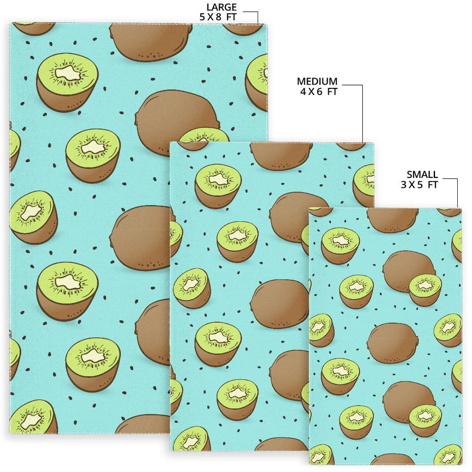 Kiwi Blue Background Area Rug