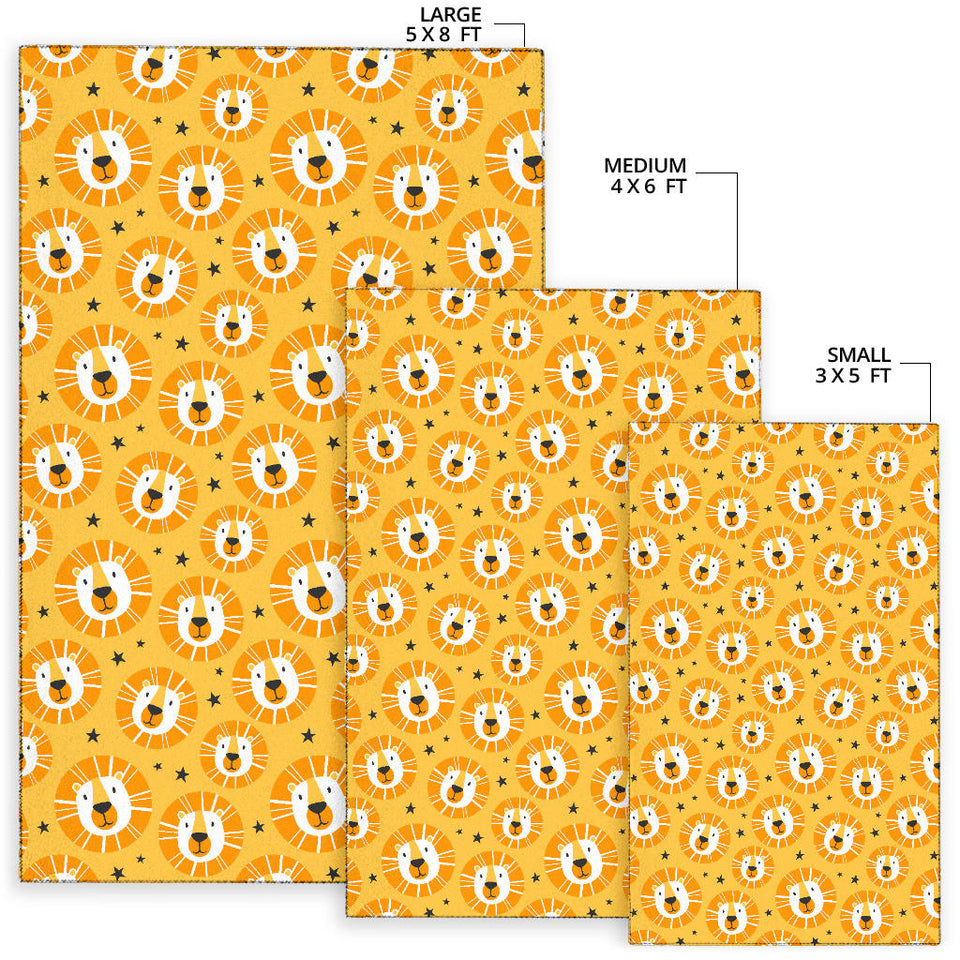 Lion Pattern Print Design 03 Area Rug