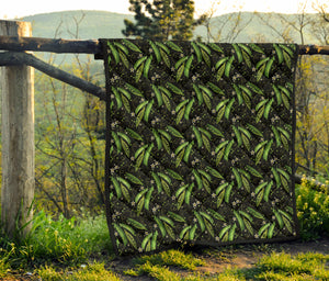 Green Peas Pattern Print Design 02 Premium Quilt