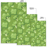 Broccoli Pattern Green Background Area Rug