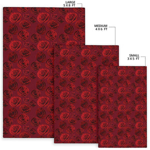 Rose Pattern Print Design 03 Area Rug