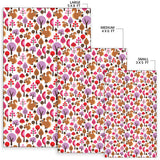 Squirrel Pattern Print Design 02 Area Rug
