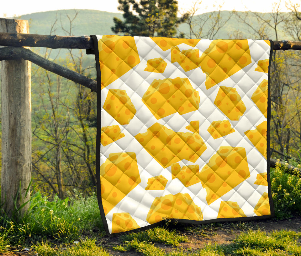 Cheese Slice Pattern Premium Quilt