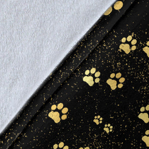 Dog Paws Pattern Print Design 05 Premium Blanket