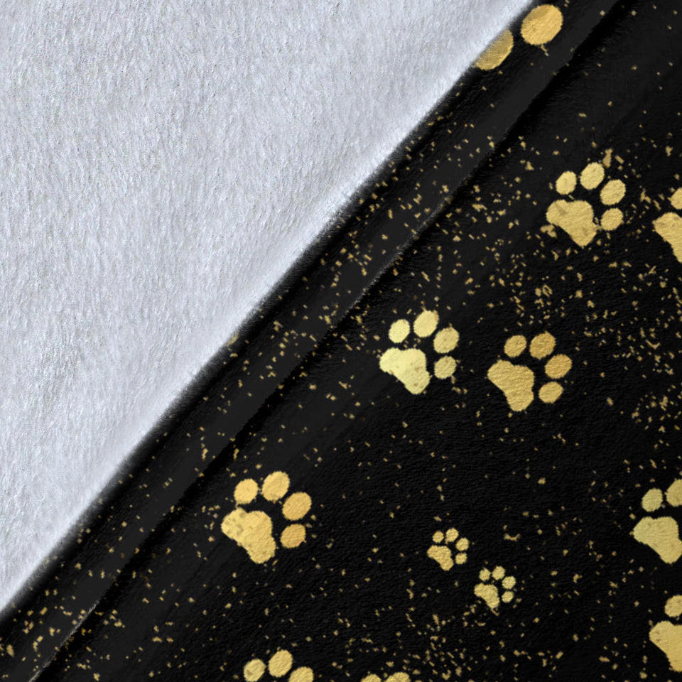Dog Paws Pattern Print Design 05 Premium Blanket