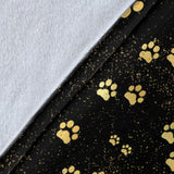 Dog Paws Pattern Print Design 05 Premium Blanket