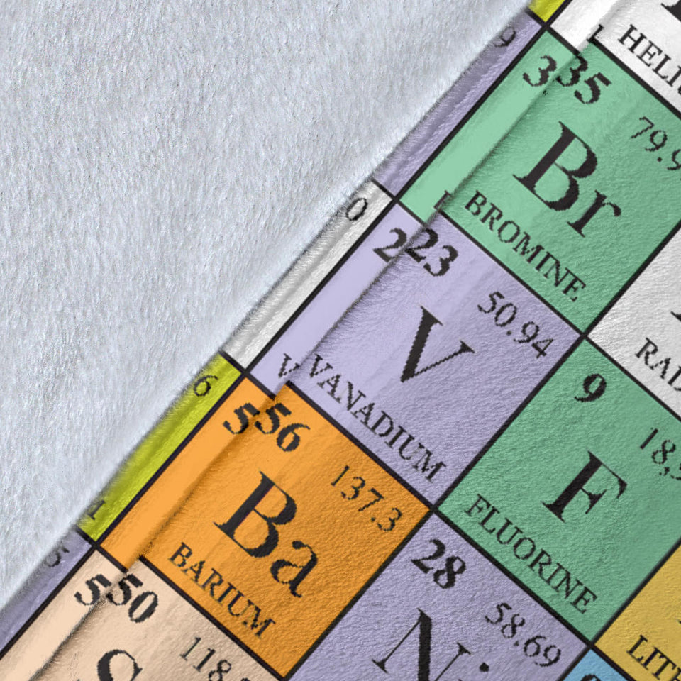 Chemistry Periodic Table Pattern Print Design 01 Premium Blanket