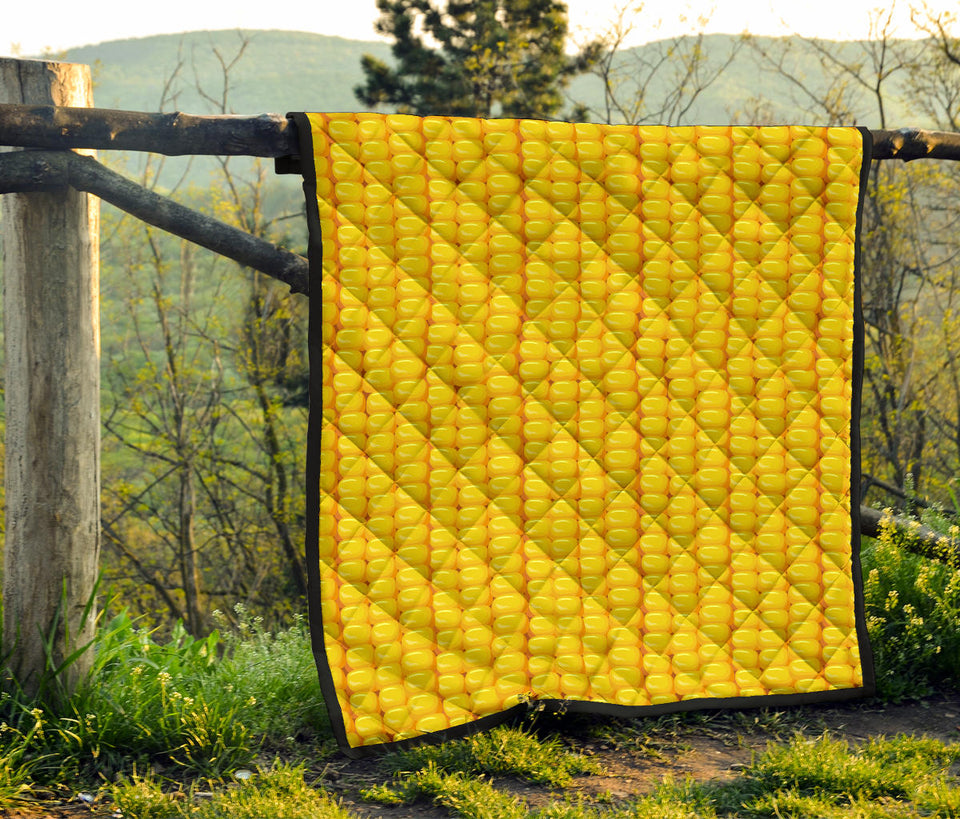 Corn Pattern Print Design 04 Premium Quilt