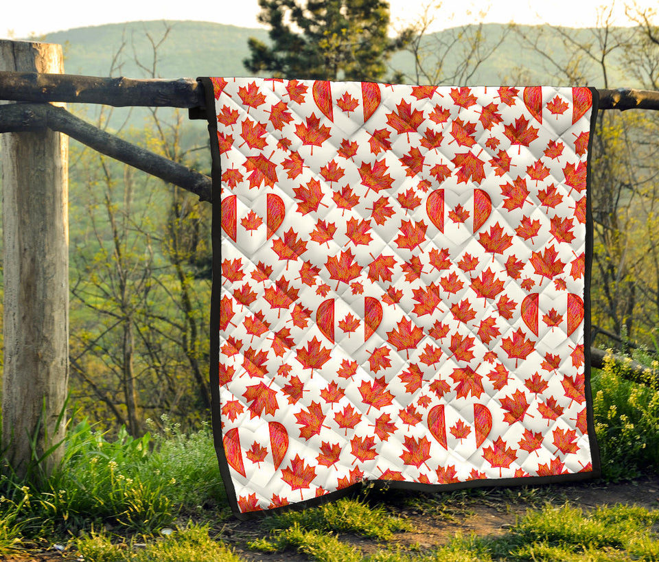 Canada Pattern Print Design 02 Premium Quilt