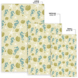 Seahorse Shell Starfish Pattern Background Area Rug