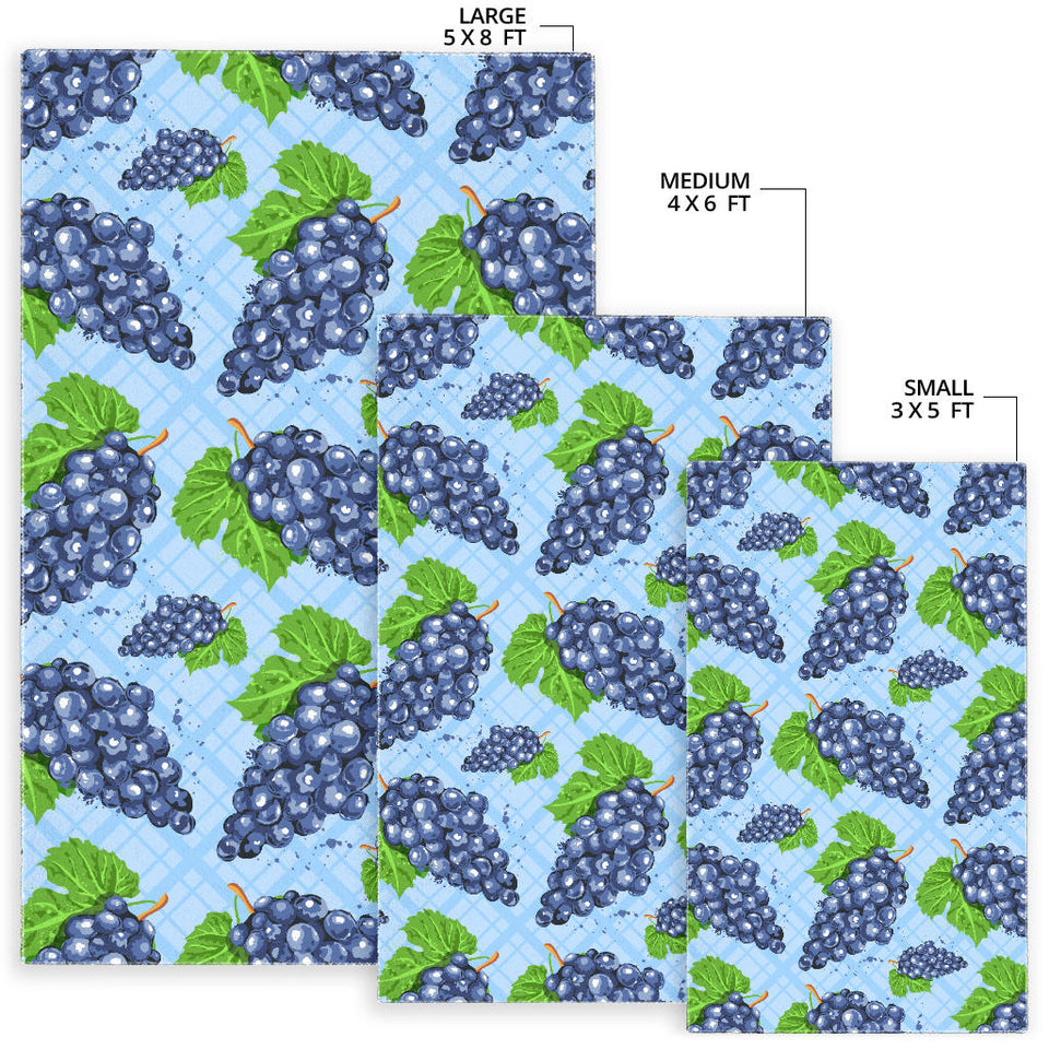 Watercolor Grape Pattern Area Rug