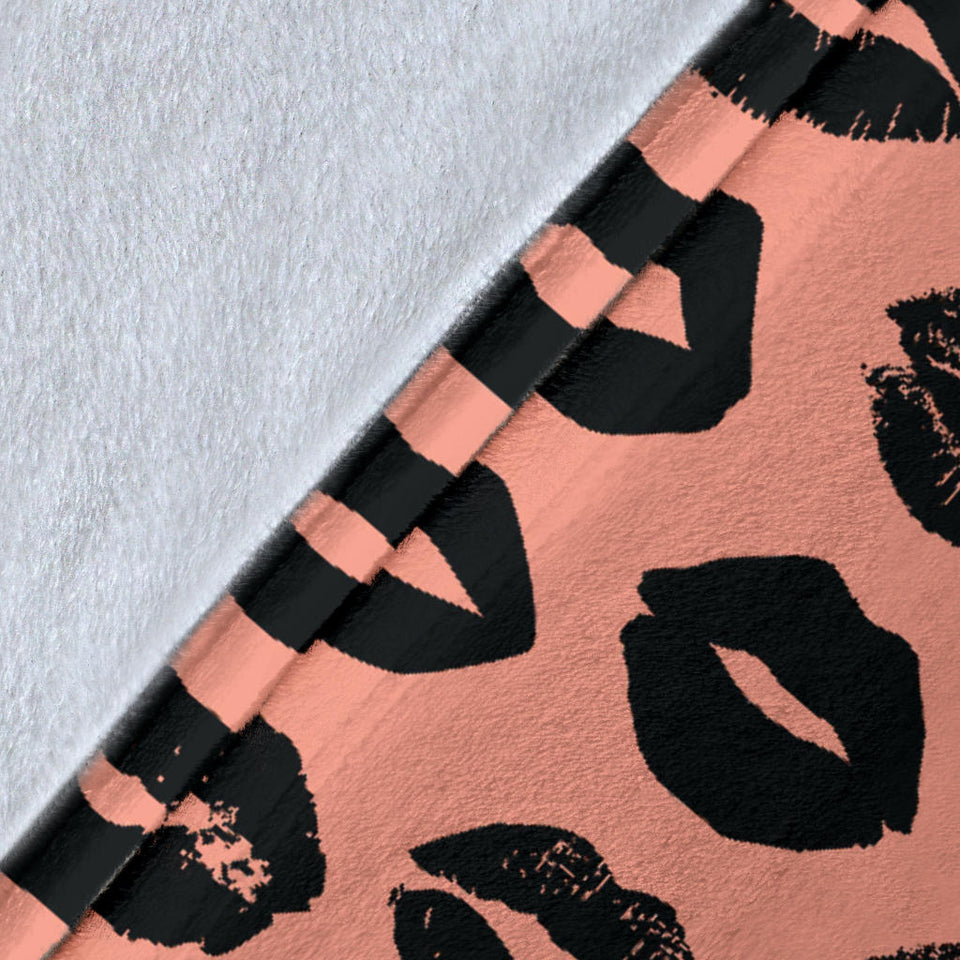 Lips Pattern Print Design 02 Premium Blanket