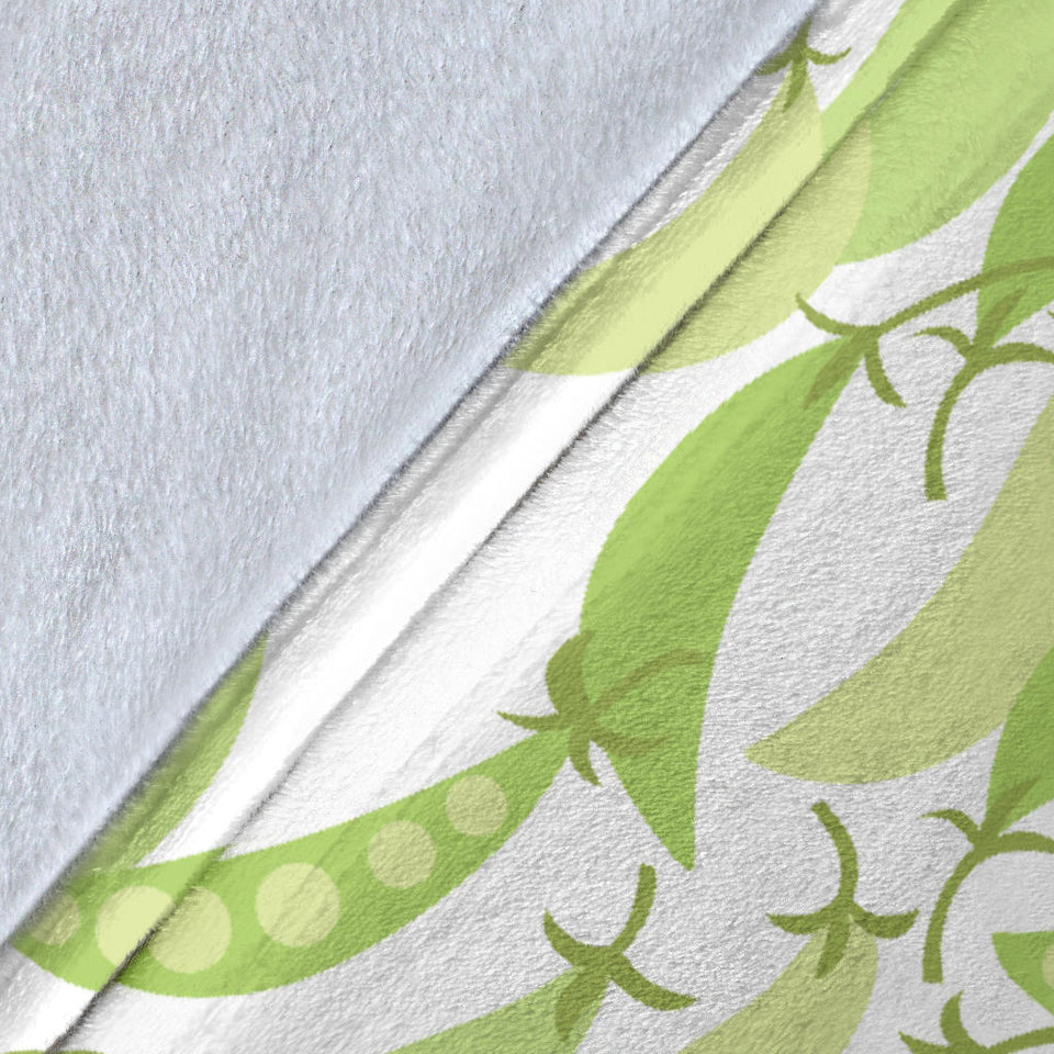 Green Peas Pattern Print Design 03 Premium Blanket