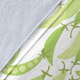 Green Peas Pattern Print Design 03 Premium Blanket