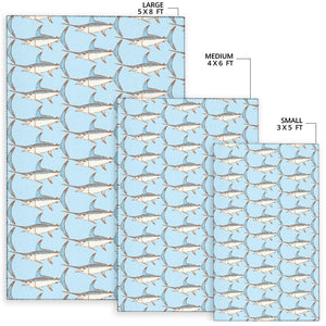 Swordfish Pattern Print Design 01 Area Rug