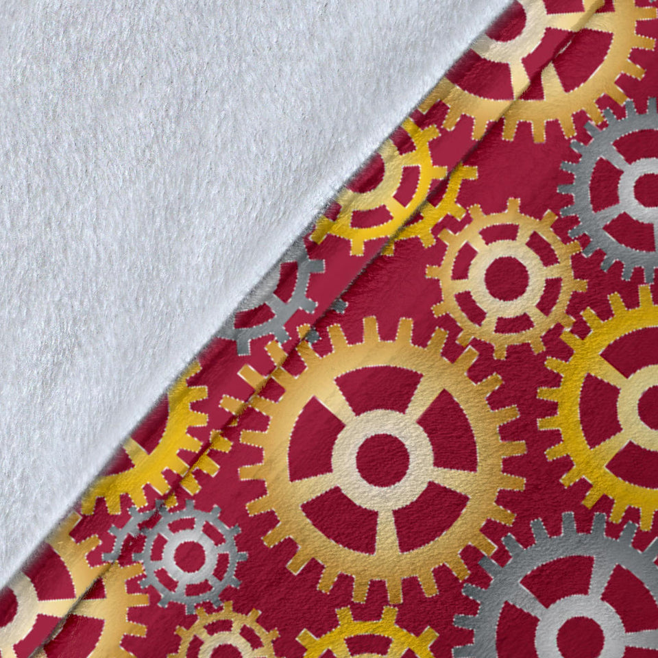 Gear Pattern Print Design 04 Premium Blanket