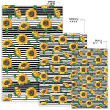 Sunflowers Ribbon Background Area Rug