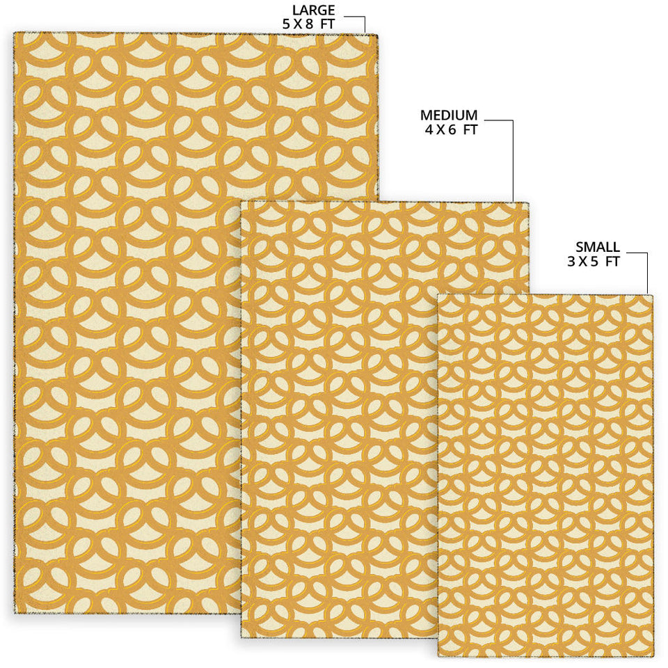 Pretzels Pattern Print Design 01 Area Rug