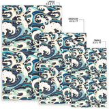 Japanese Wave Pattern Area Rug