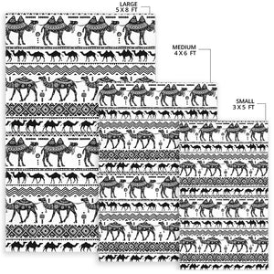 Camel Polynesian Tribal Pattern Area Rug