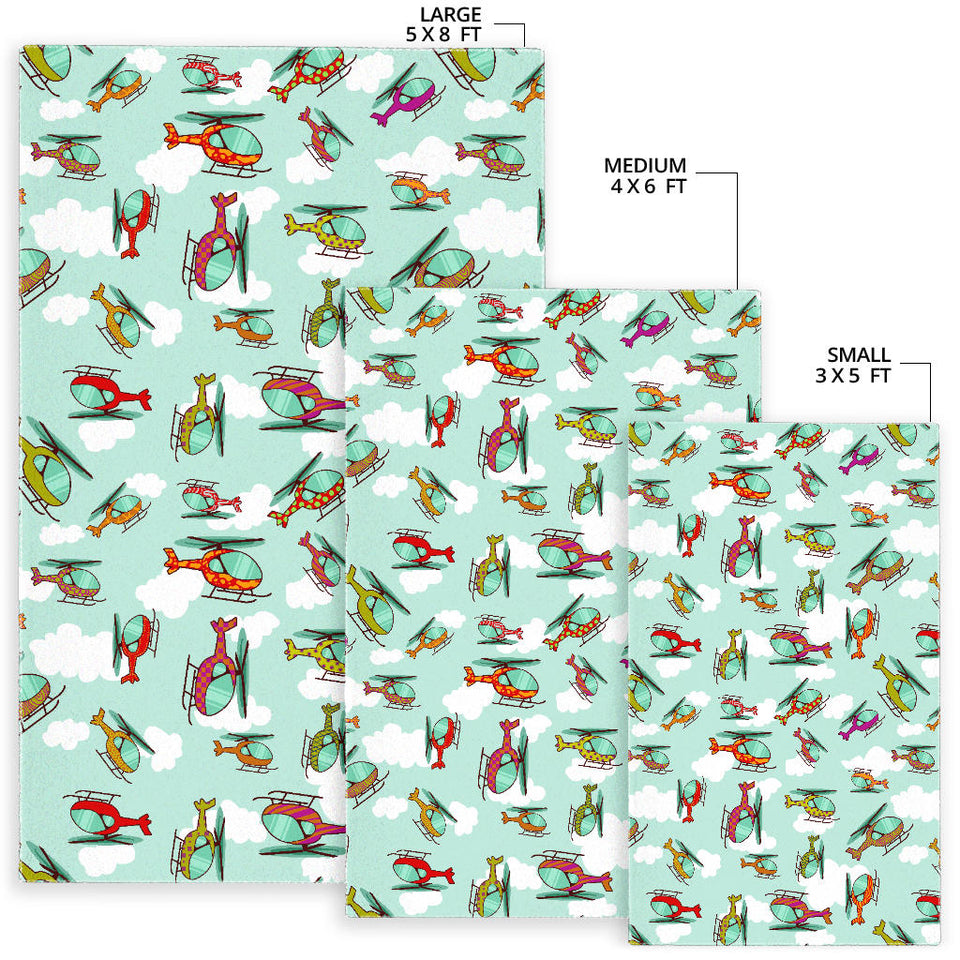 Helicopter Design Pattern Area Rug