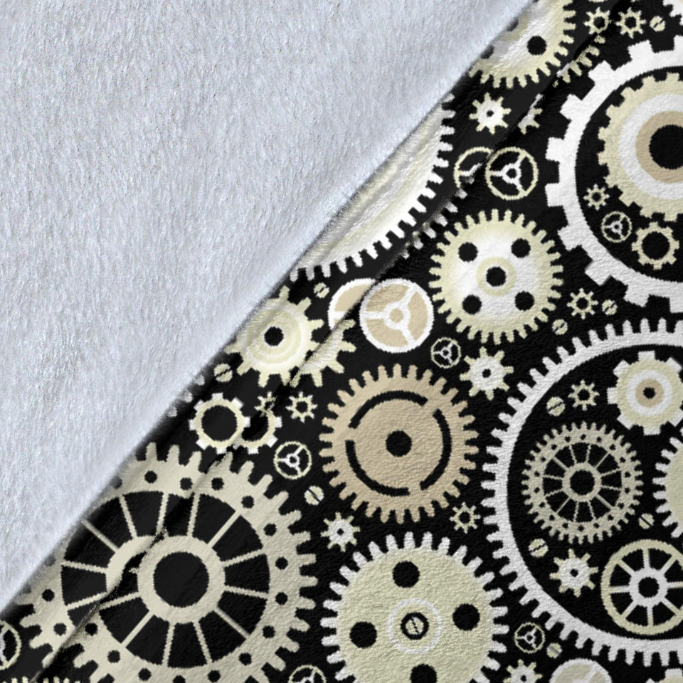 Gear Pattern Print Design 02 Premium Blanket