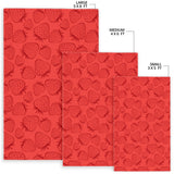 Strawberry Pattern Red Background Area Rug