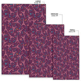 Eiffel Tower Heart Pattern Print Design 04 Area Rug