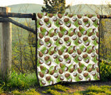 Coconut Pattern Print Design 04 Premium Quilt